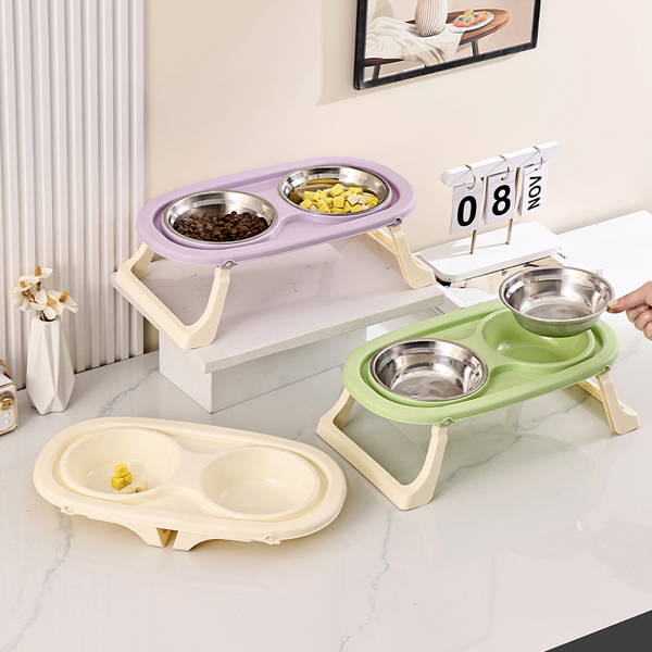 CM94009 Pet Bowl with Stainless Steel Bowl Set