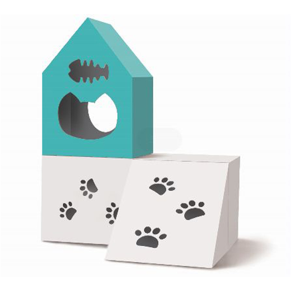CM141057 Foldable Cat House With Scratcher