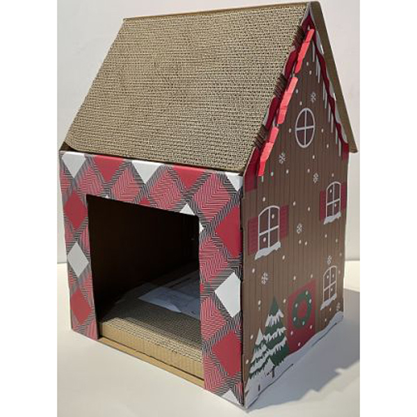 CM141035 Foldable Cat House With Scratcher