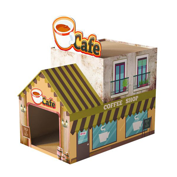 CM141036 Foldable Cat House With Scratcher