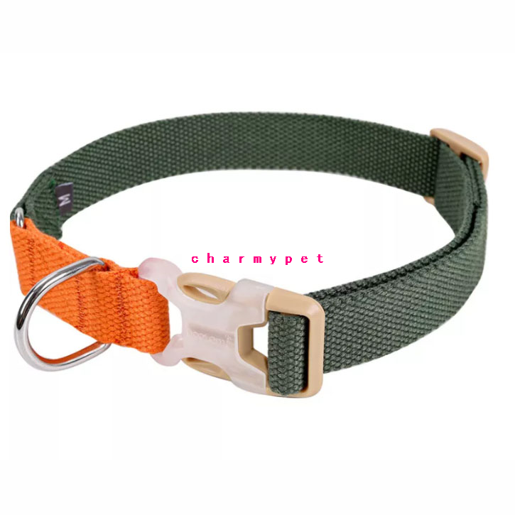 CM21021 Dog fashion cotton collar double color pet collar dog customize walking collar