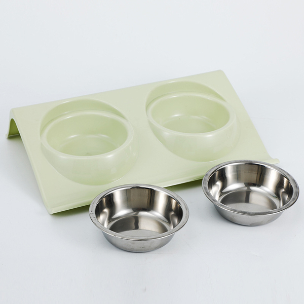 CM94003 Pet Bowl with Stainless Steel Bowl Set