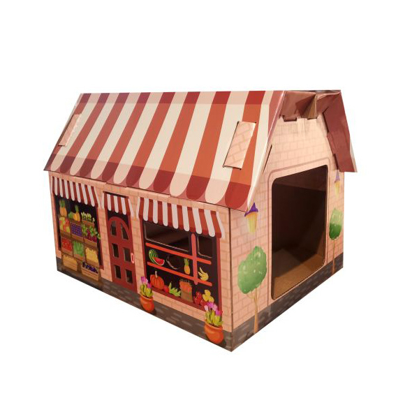 CM141002 Foldable Cat House With Scratcher