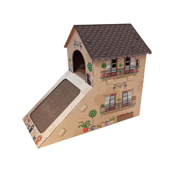 CM141001 Foldable Cat House With Scratcher