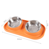 CM94007 Pet Bowl with Stainless Steel Bowl Set