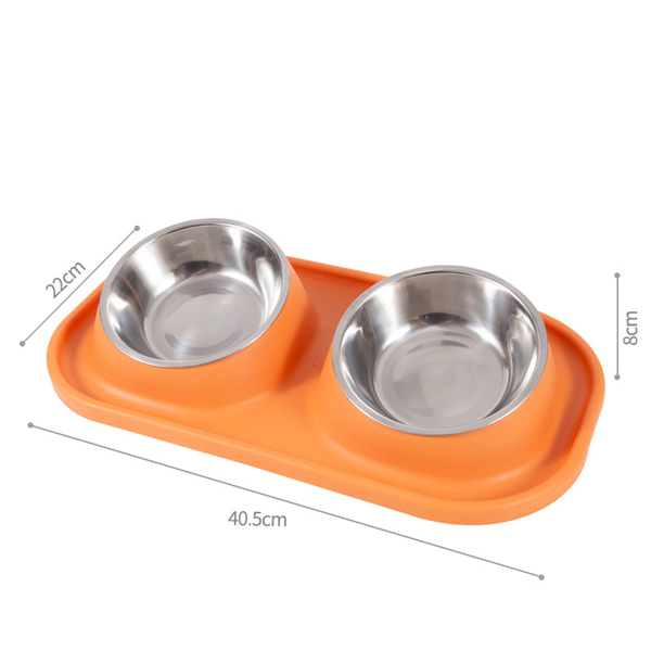 CM94007 Pet Bowl with Stainless Steel Bowl Set