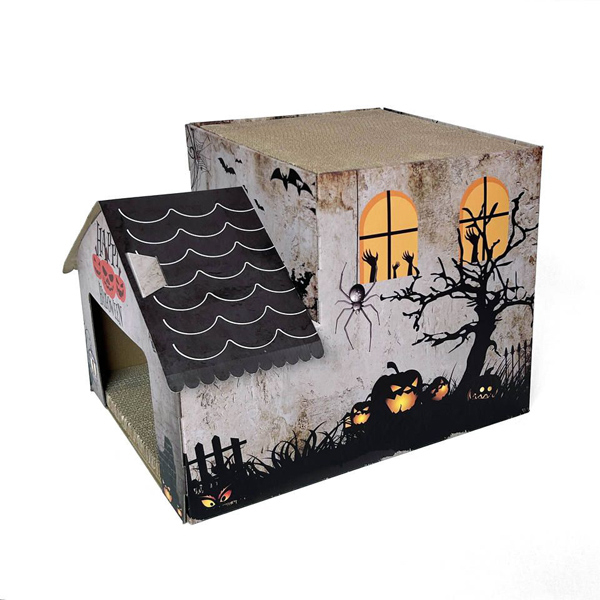 CM141040 Foldable Cat House With Scratcher