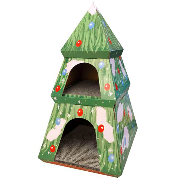 CM141014 Foldable Cat House With Scratcher