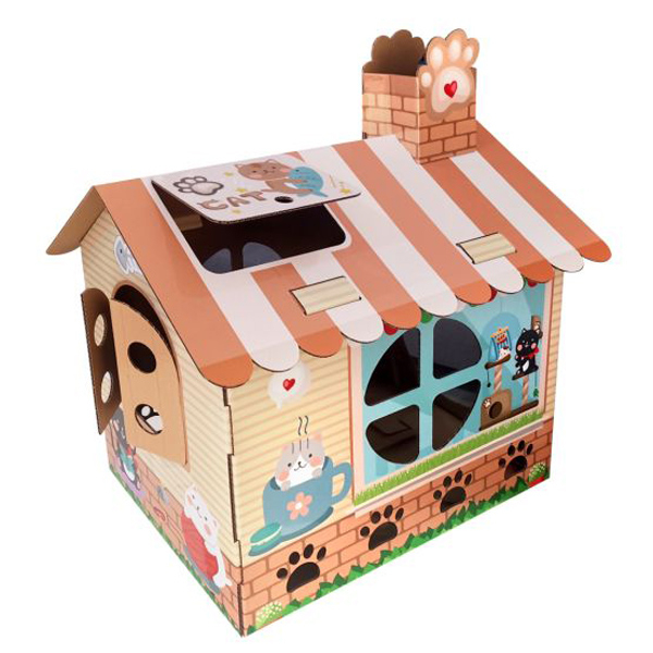CM141023 Foldable Cat House With Scratcher