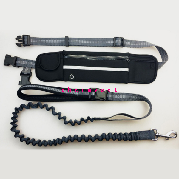 CM26002 Strong Retractable Reflective Bungee Running Leash With Bag