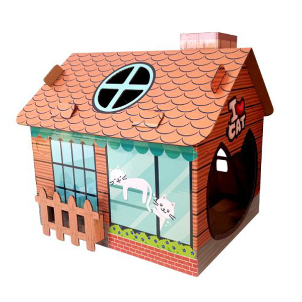 CM141041 Foldable Cat House With Scratcher