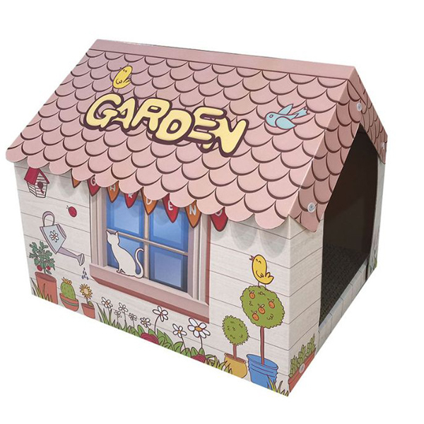 CM141037 Foldable Cat House With Scratcher
