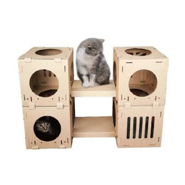 CM141052 Foldable Cat House With Scratcher