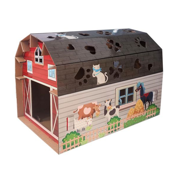 CM141045 Foldable Cat House With Scratcher