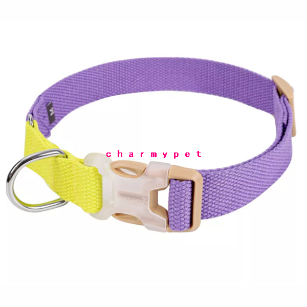 CM21021 Dog fashion cotton collar double color pet collar dog customize walking collar